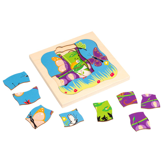 4 Layer Butterfly Growth Wooden Puzzle