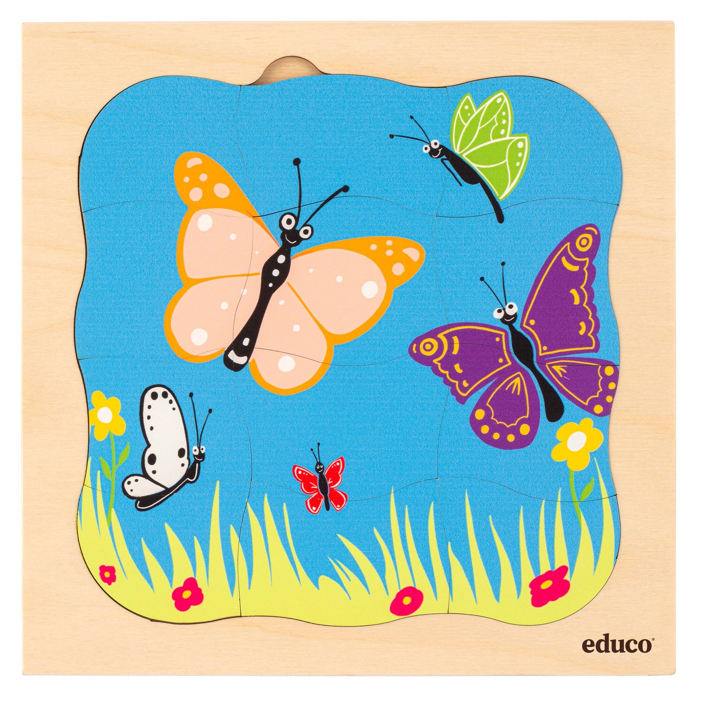 4 Layer Butterfly Growth Wooden Puzzle